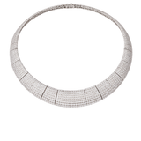 55.48ct Diamond 18K Gold Statement Pave Necklace