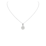 1.13ct Diamond 18K Gold Illusion Solitaire Necklace