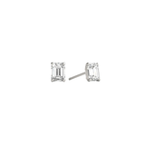 GIA 2.02ct Diamond 18K Gold Emerald Cut Stud Earrings