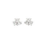 2.00ct Diamond 18K Gold Cluster Multi Shape Earrings