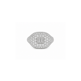 1.25ct Diamond 18K Gold Cluster Signet Ring