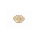 1.25ct Diamond 18K Gold Cluster Signet Ring