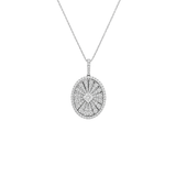1.20ct Diamond 14K Gold Medal Pendant Necklace