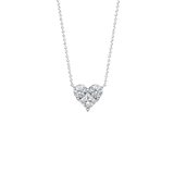 0.71ct Diamond 18K Gold Illusion Heart Chain Necklace