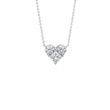 1.13ct Diamond 18K Gold Illusion Heart Chain Necklace
