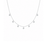 1.08ct Diamond 18K Gold Stationed Drop Necklace