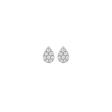 0.18ct Diamond 14K Gold Pave Pear Dainty Earrings