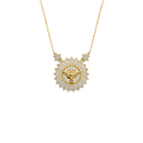 1.60ct Diamond 18K Gold Holy Spirit Halo Necklace
