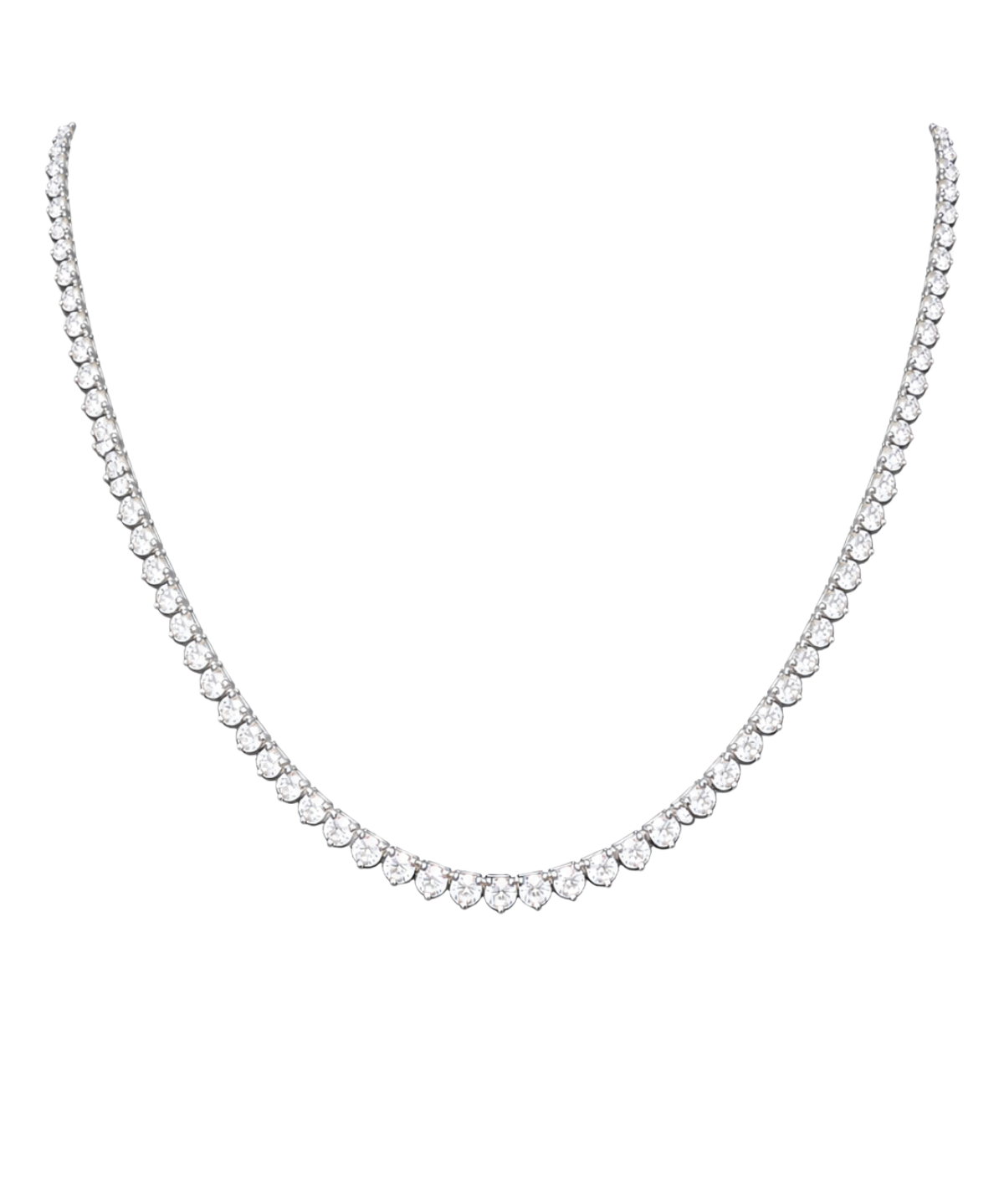 10.70ct Diamond 18K Gold Jenny Tennis Necklace