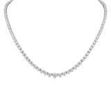 5.40ct Diamond 18K Gold Graduated Tennis Necklace