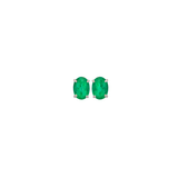 1.61ct Emerald 14K Gold Oval Stud Earrings
