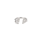 1.03ct Diamond 18K Gold Open Pear Signet Ring