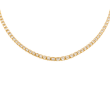 11.96ct Diamond 14K Gold Graduated Emerald Cut Tennis Necklace