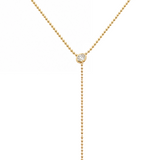 1.81ct Diamond 18K Gold Lariat Necklace