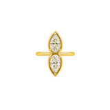 2.18ct Diamond 18K Gold Two Stone Ring