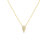 0.25ct Diamond 18K Gold Illusion Pear Pendant Necklace
