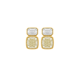 4.44ct Diamond 18K Gold Two Stone Stud Earrings