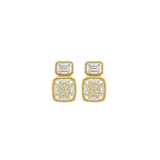 2.66ct Diamond 18K Gold Two Stone Stud Earrings