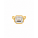 1.26ct Diamond 18K Gold Baguette Illusion Ring