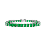 12.66ct Emerald 18K Gold Tennis Bracelet