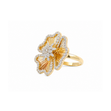 0.75ct Diamond 14K Gold Flower Ring