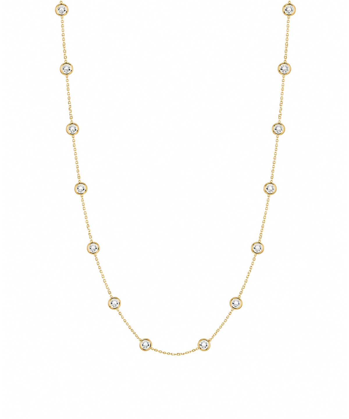 0.88ct Diamond 18K Gold By The Yard Necklace