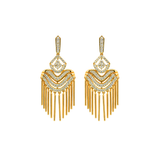 1.08ct Diamond 14K Gold Cascade Fringes Earrings