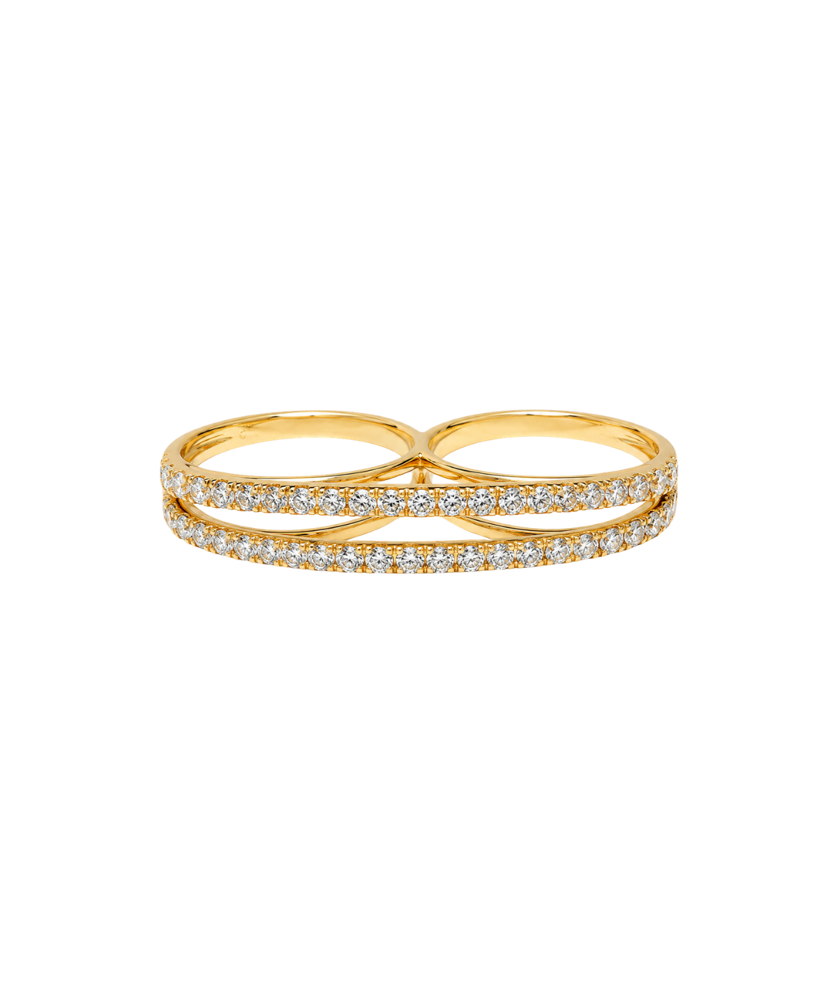 1.55ct Diamond 18K Gold Double Ring
