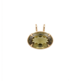 22.78ct Olive Quartz 18K Gold Small Statement Pendant