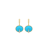 3.43ct Diamond Turquoise 18K Jacket For Earrings