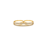 1.55ct Diamond 18K Gold Double Ring