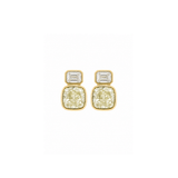 3.48ct Diamond 18K Gold Two Stone Stud Earrings