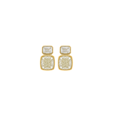 2.66ct Diamond 18K Gold Two Stone Stud Earrings