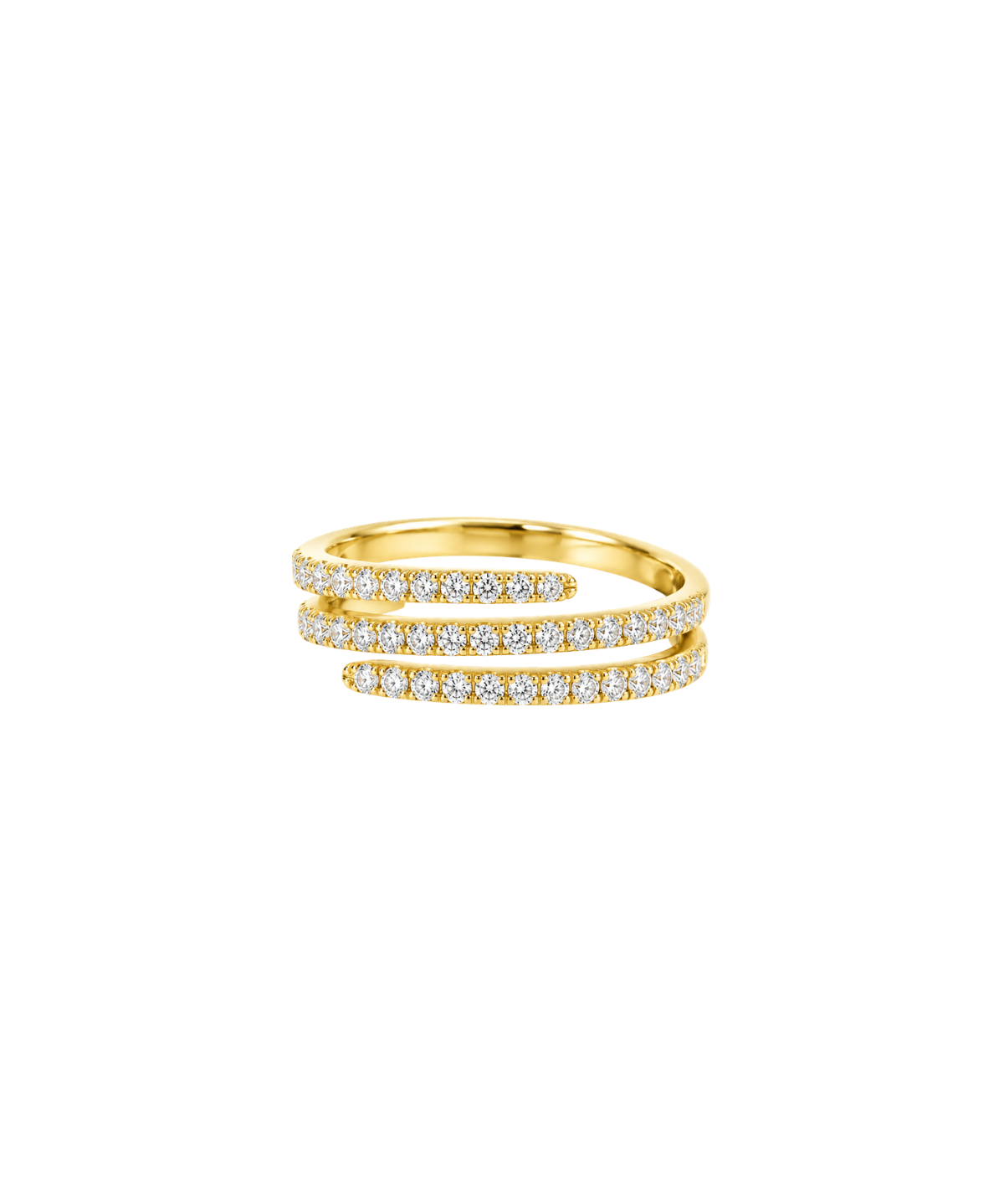 0.44ct Diamond 18K Gold Spiral Ring