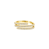 0.44ct Diamond 18K Gold Spiral Ring