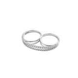 1.55ct Diamond 18K Gold Double Ring