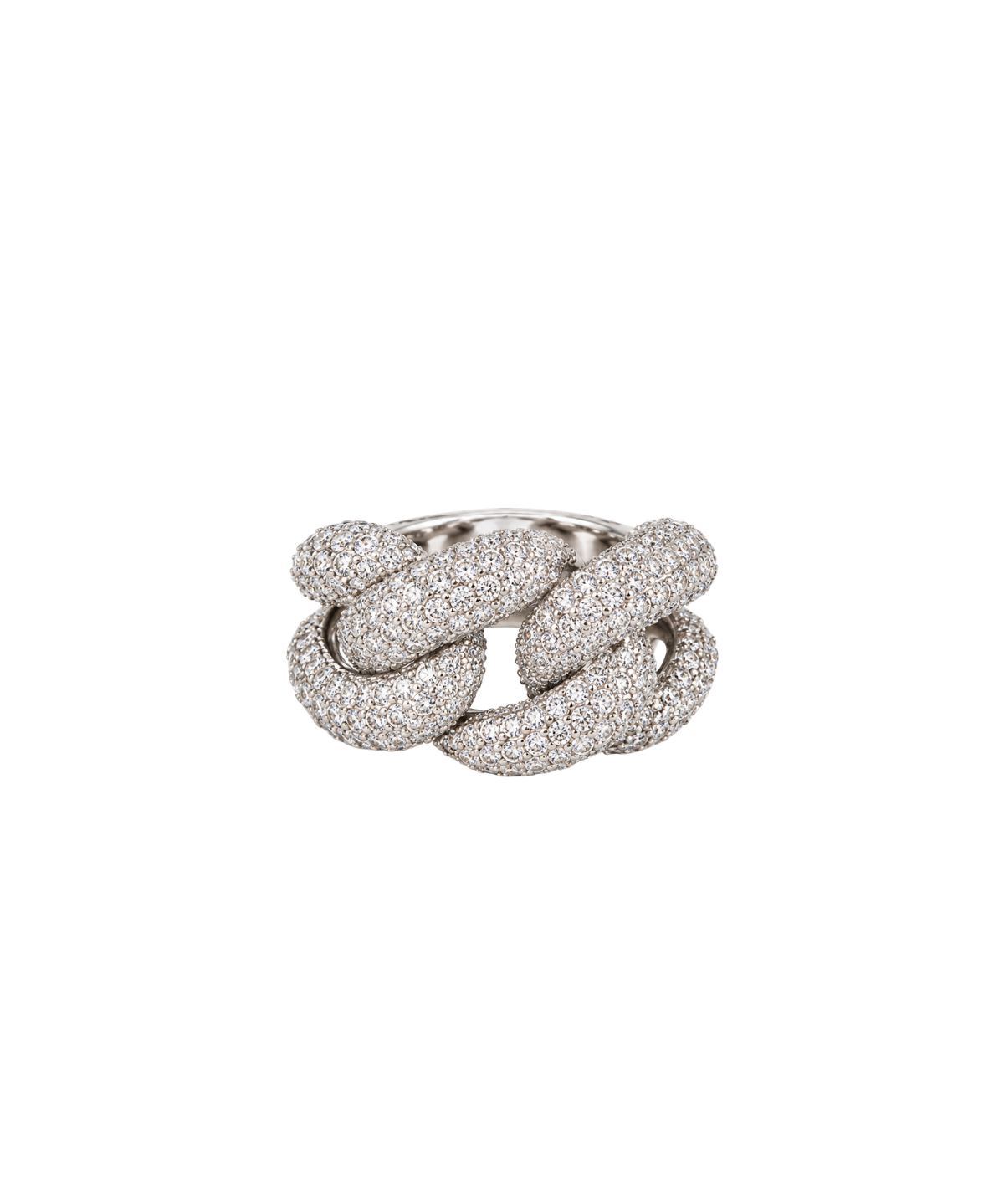 2.71ct Diamond 14K Gold Pave Cuban Statement Ring