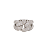 2.71ct Diamond 14K Gold Pave Cuban Statement Ring