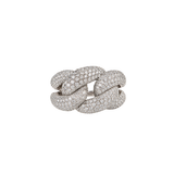 2.71ct Diamond 14K Gold Pave Cuban Statement Ring