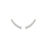 0.72ct Diamond 18K Gold Graduated Climber Earrings