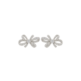 0.80ct Diamond 18K Gold Bow Earrings