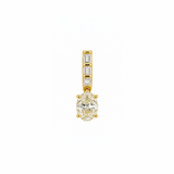 1.93ct Diamond 18K Gold Oval Pendant