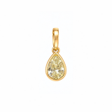 2.01ct Diamond 18K Gold Pear Bezel Pendant