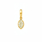 1.50ct Diamond 18K Gold Oval Bezel Pendant