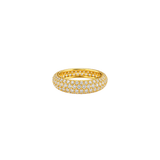 1.15ct Diamond 18K Gold Pave Signet Ring