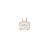 22.33ct White Topaz 18K Gold Cushion Statement Pendant