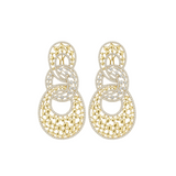 5.60ct Diamond 14K Gold Statement Earrings