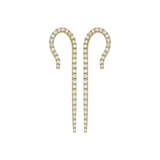3.27ct Diamond 14K Gold Linear Cascade Earrings
