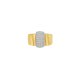0.33ct Diamond 18K Italian Gold Fluted Ring