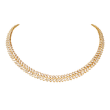 8.80ct Diamond 14K Gold Wishbone Tennis Necklace